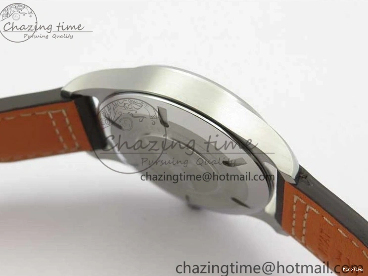 MIROTIME 0303 Original Pilot IW326803 SS MK 1:1 Best Edition Black Dial on Brown Leather Strap MIYOTA 7146